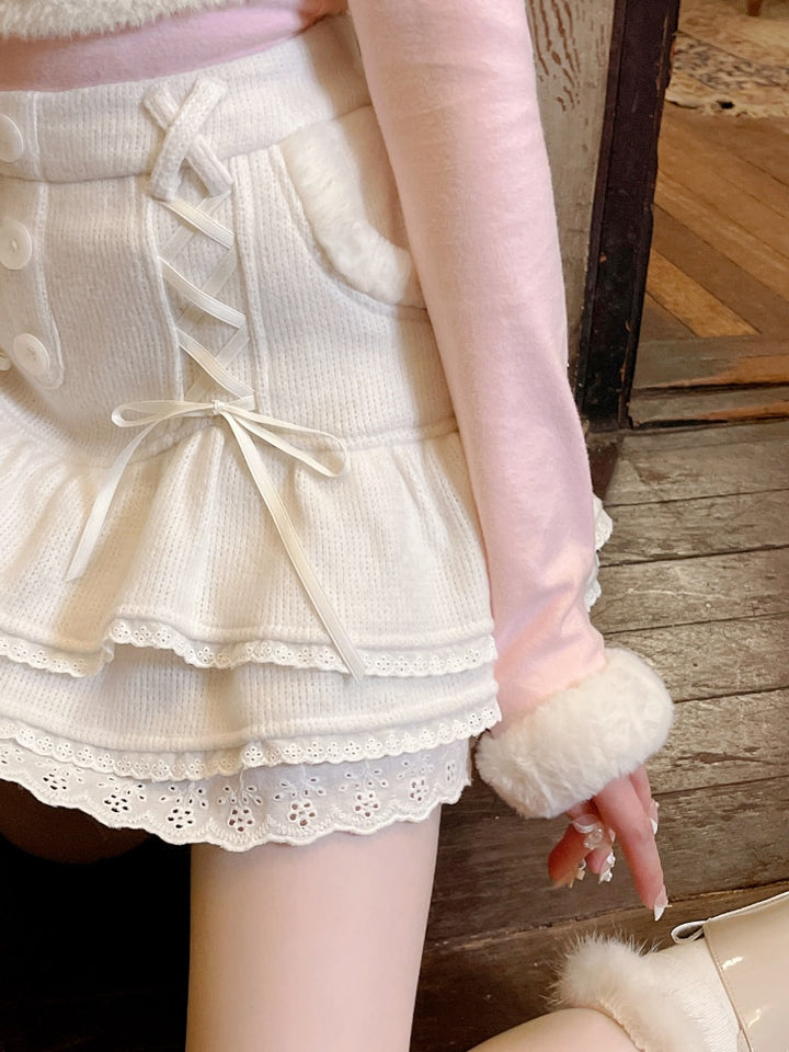 Japanese Style Mini Skirt and Blouse