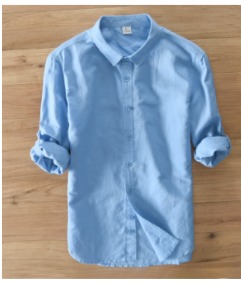 100% Pure Linen Long-Sleeved Shirt Men