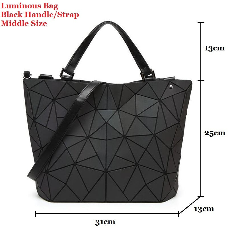 Women 's Hot Luminous Geometric Laser Bag