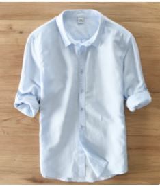 100% Pure Linen Long-Sleeved Shirt Men