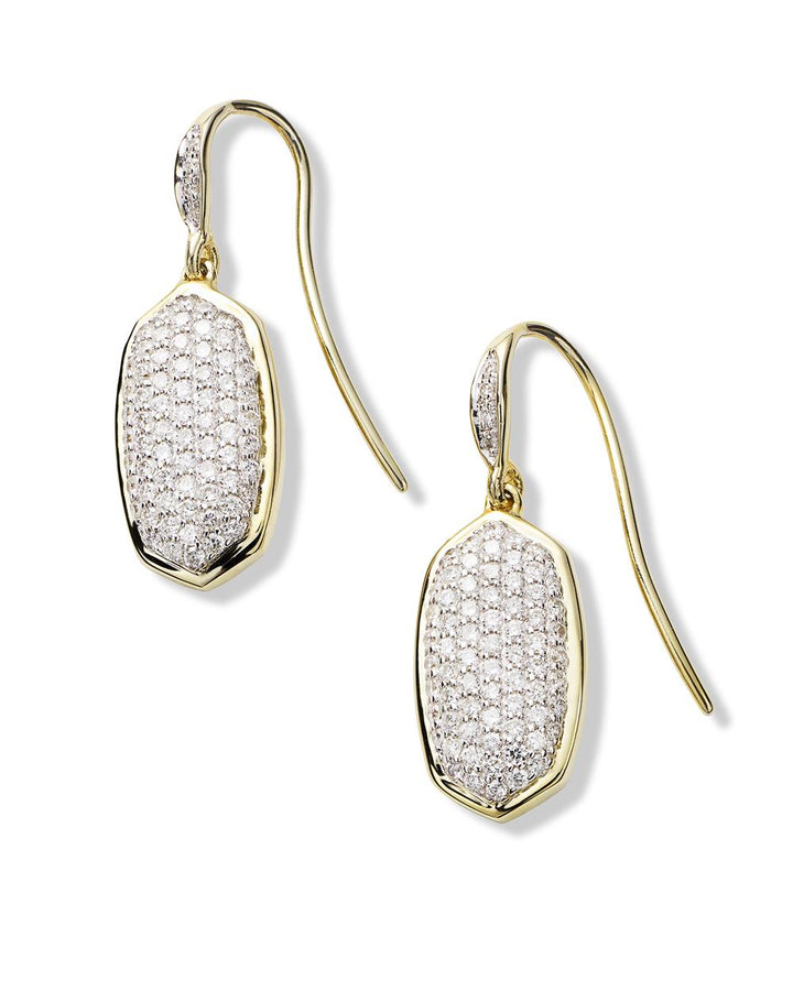 18K Gold Plated Pae Drop Earring Featuring Crystal Adornments