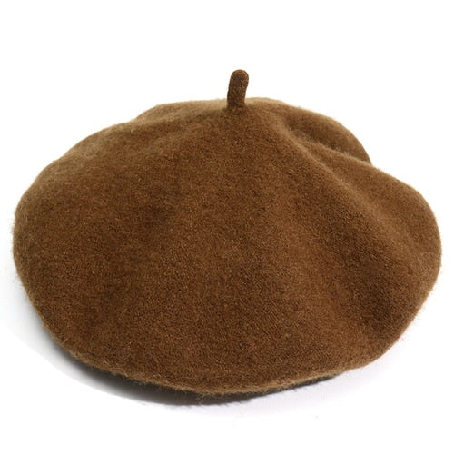 Autumn Winter Hat 100%  Wool Thick  Berets French Artist Beret