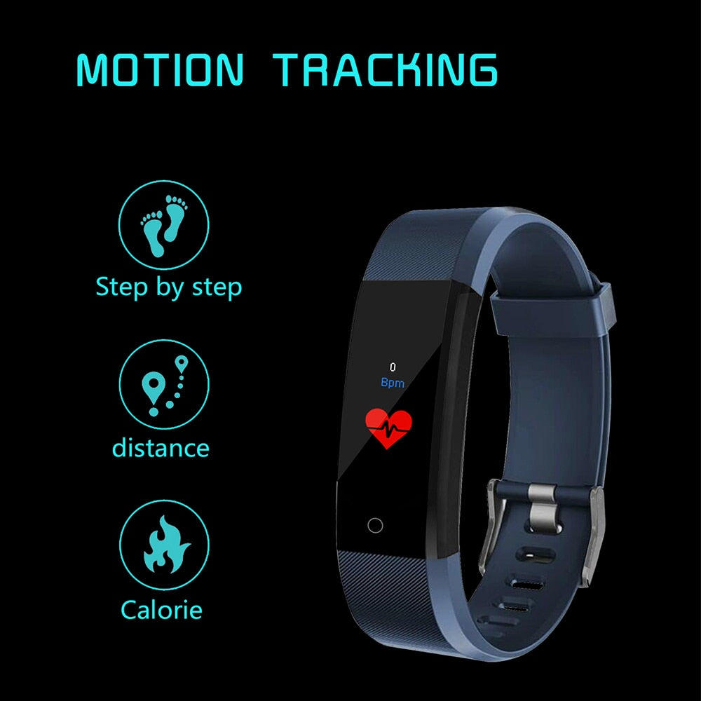 Smart Wristband fitness tracker Watch Health Heart rate band Blood Pressure Waterproof Smart Bracelet for Men Women Smartband