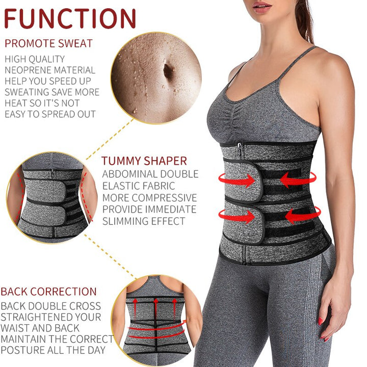 Steel Boned Waist Trainer Women Belly Shaping Trimmer Belt