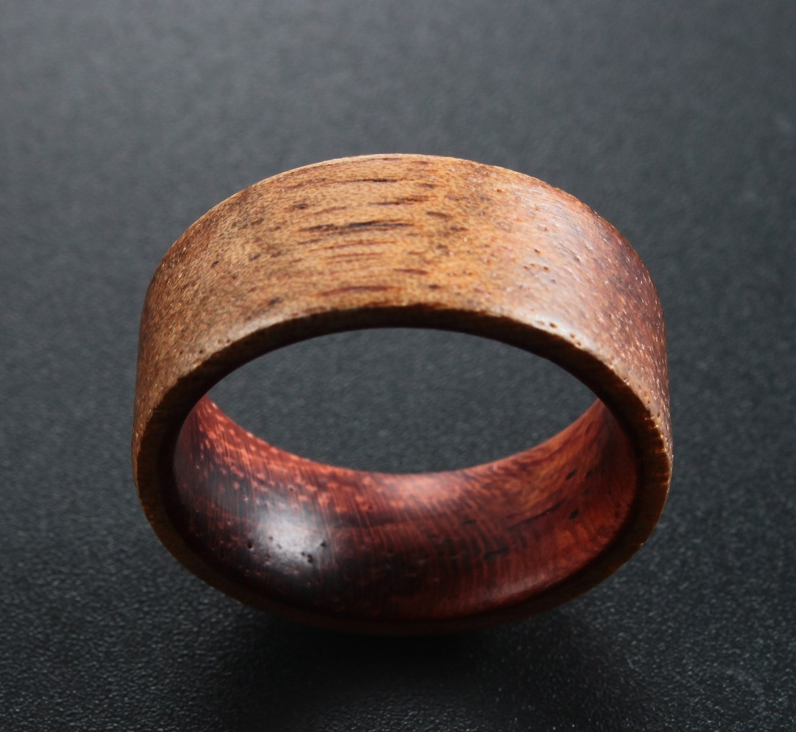 Koa Wood and Brazilian Rosewood Ring