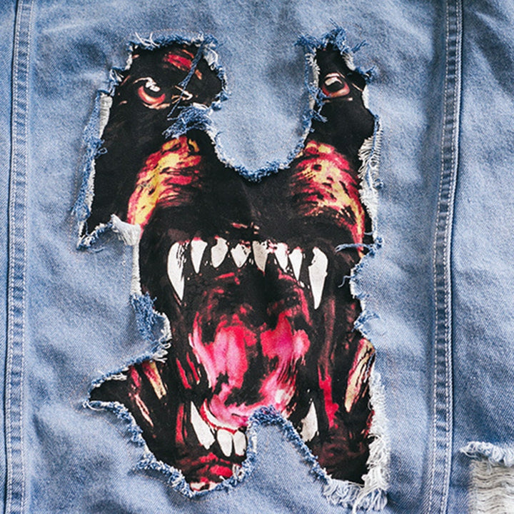 Dog Patch Denim Jacket for men