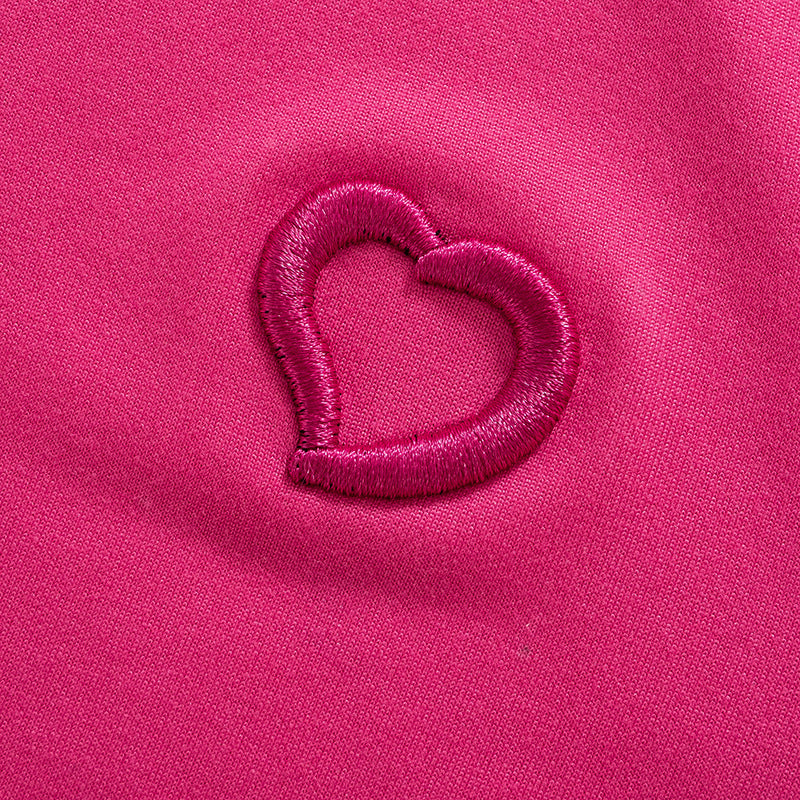 Heart-Embroider Bodycon Mini Dress