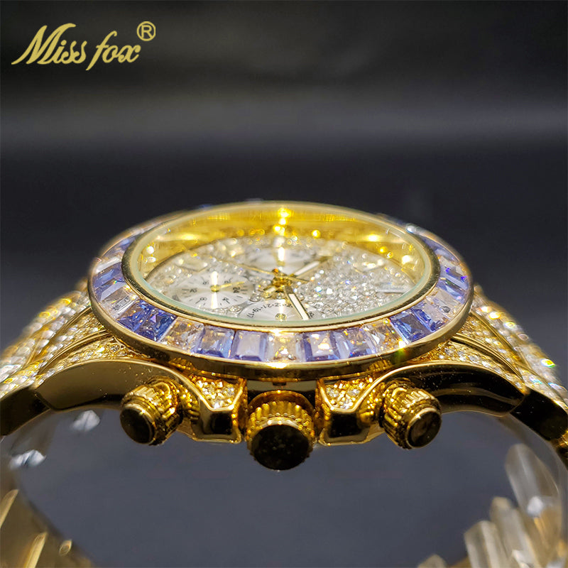 Luxury Gold Waterproof Stainless Steel Watch
