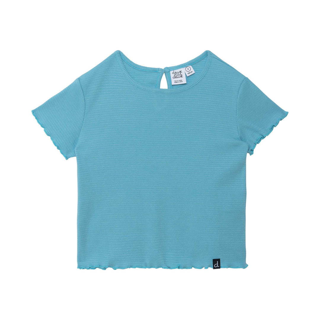Waffled T-Shirt Turquoise