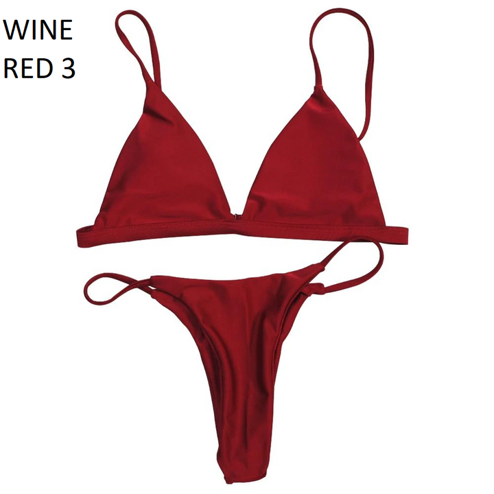 New Summer Solid Bikini Set for Women