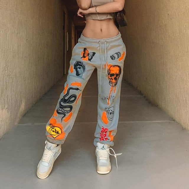 Women Cartoon Printed Trousers