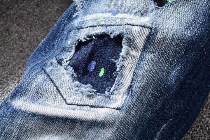 Men's Distressed Monster's Yellow Eyes