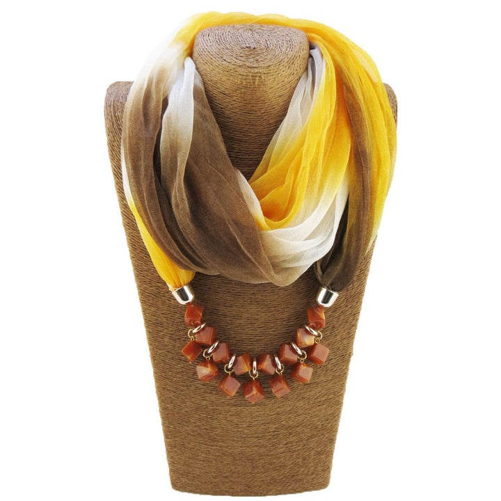 Bohemian-Choker Silk Scarf Necklace
